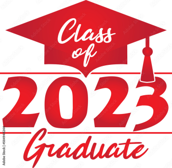 Class of 2023 Graduate Red Graphic