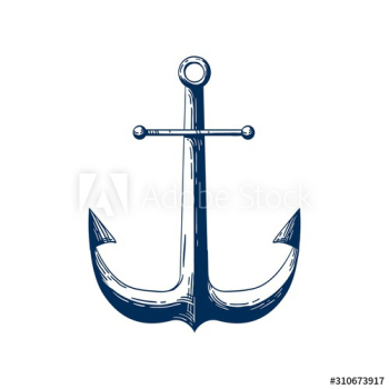 Classic sea anchor vector illustration Classic sea anchor vector illustration