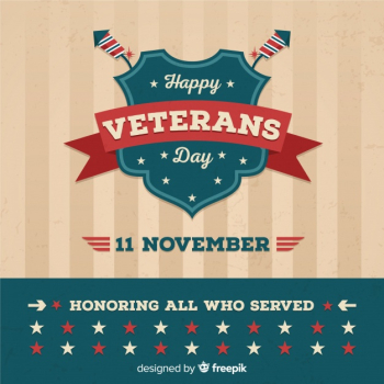 Classic veteran's day composition with vintage design