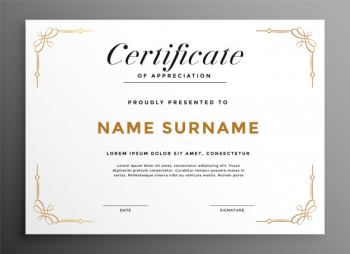 Classic white multipurpose certificate template concept Free Vector Classic white multipurpose certificate template concept Free Vector