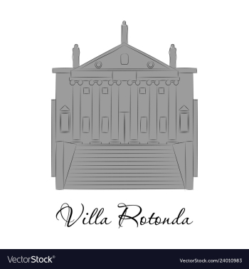 Classical villa with rotunda historical mansion vector image Classical villa with rotunda historical mansion vector image