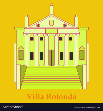 Classical villa with rotunda historical mansion vector image Classical villa with rotunda historical mansion vector image