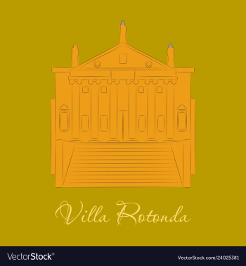 Classical villa with rotunda historical mansion vector image Classical villa with rotunda historical mansion vector image