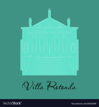 Classical villa with rotunda historical mansion vector image Classical villa with rotunda historical mansion vector image