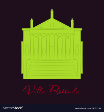Classical villa with rotunda historical mansion vector image Classical villa with rotunda historical mansion vector image