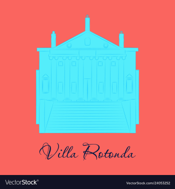 Classical villa with rotunda historical mansion vector image Classical villa with rotunda historical mansion vector image