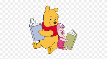 Classics Clipart Piglet - Winnie The Pooh Reading A Book Classics Clipart Piglet - Winnie The Pooh Reading A Book