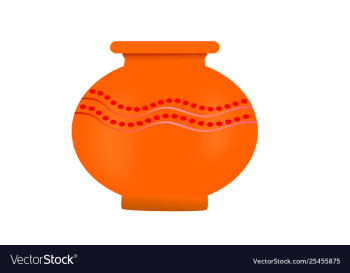 Clay pot vector image Clay pot vector image