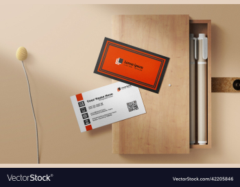clean minimal business card mockup on pencil box clean minimal business card mockup on pencil box