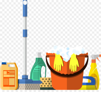 Cleaner Cleaning Housekeeping Maid service - Vector Cleaning Tools 