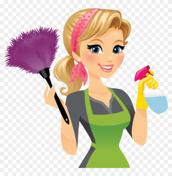 Cleaner Maid Service Cleaning Clip Art - Cleaner Lady