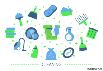 Cleaning service concept Cleaning service concept