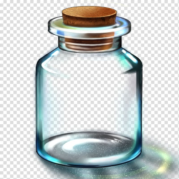 Clear glass cork bottle illustration, Red Wine Glass bottle, Light blue ribbon empty bottle corks transparent background PNG clipart