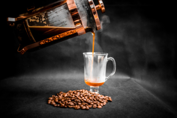 Clear Glass Cup Filled With Coffee Clear Glass Cup Filled With Coffee