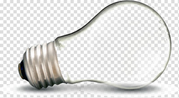 Clear glass light bulb illustration, Incandescent light bulb Lamp, light bulb transparent background PNG clipart