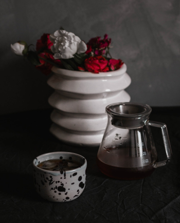 Clear Glass Teapot Beside Cup Clear Glass Teapot Beside Cup