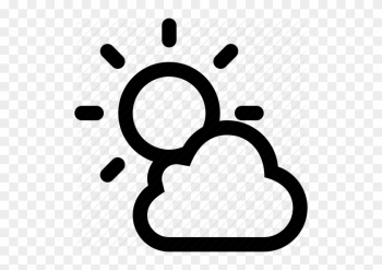 Climate, Cloudy, Forecast, Partly Cloudy, Sun, Sunny, - Sunny Cloud Icon Png