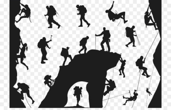 Climbing Silhouette Mountaineering Extreme sport - Outdoor rock climbing 