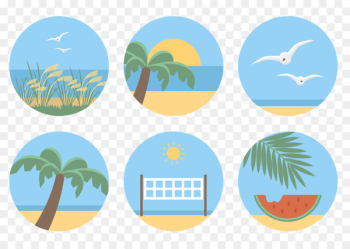 Clip art - Cartoon tropical beach icon Clip art - Cartoon tropical beach icon