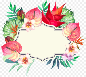 Clip art - Colorful flower frame 