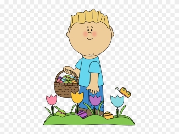 Clip Art Easter Egg Hunt Party Clipart Free Download - People Looking For Eggs Easter