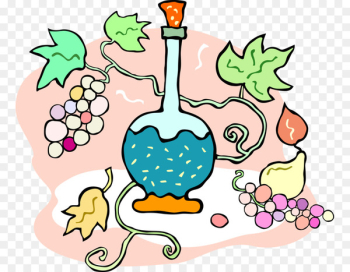 Clip art Flower Produce January Calendar - decanter illustration 