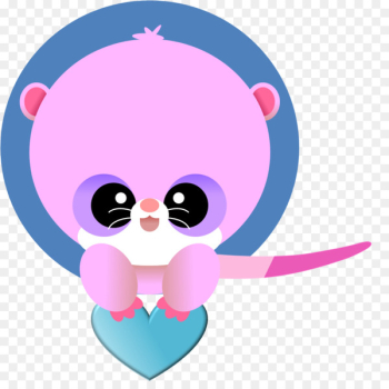Clip art Illustration Pink M Nose Character - seaotter vector 