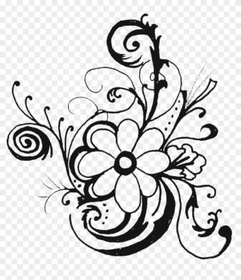 Clip Art Of Flowers - Wedding Flowers Clip Art Black And White