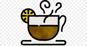 clip art yellow line drinkware sticker clip art yellow line drinkware sticker