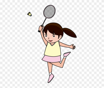 Clipart Badminton - Girl Playing Badminton Clipart Clipart Badminton - Girl Playing Badminton Clipart