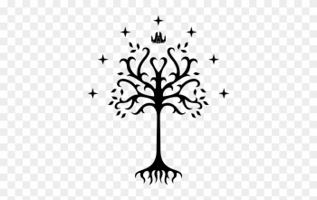 Clipart Black And White Tree - Tree Of Gondor Png