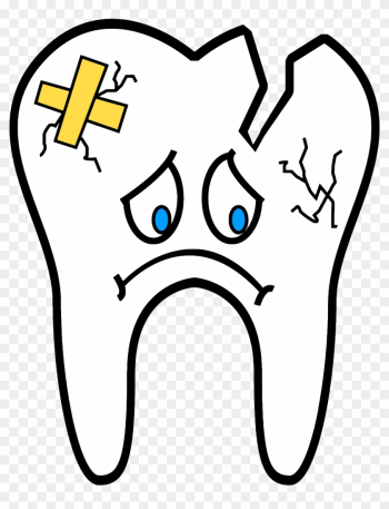 Clipart - Broken Tooth Cartoon Png