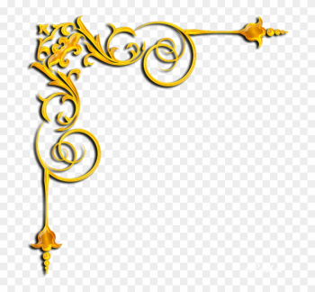 Золоті Уголки В Пнг Clipart Clip Art - Gold Corner Border Design