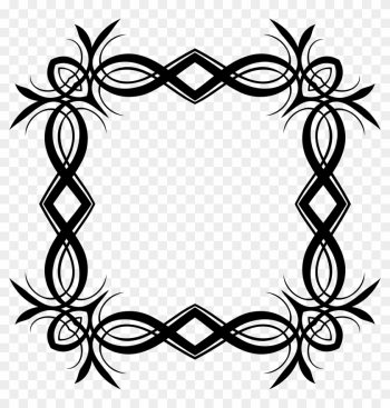 Clipart Decorative Big Image Png - Square Frames Line Drawing