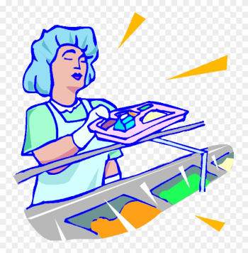 Clipart High School Cafeteria - Food Service Worker Clipart