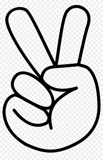 Clipart Ic Hand Peace Sign - Hand Peace Sign Svg