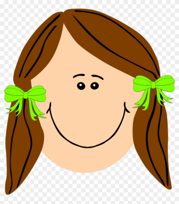 Clipart Of A Girl With Brown Hair Long - Sad Girl Face Cartoon