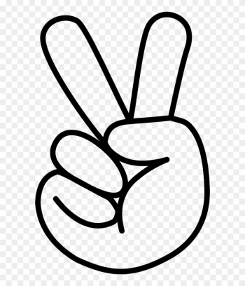 Clipart - Peace Sign Hand