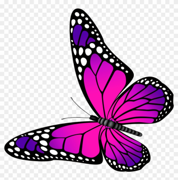 Clipart Pink Butterflies And Purple Butterfly Clip - Purple Butterfly Clip Art Clipart Pink Butterflies And Purple Butterfly Clip - Purple Butterfly Clip Art