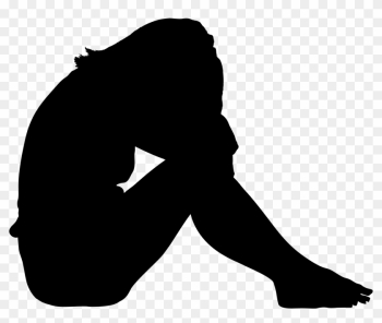 Clipart - Silhouette Of A Girl Sitting Clipart - Silhouette Of A Girl Sitting