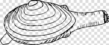 clipartist.net » Clip Art » Clam Black White Line Art Svg