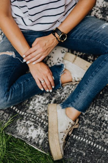 Close up fashion details - stylish young woman Close up fashion details - stylish young woman