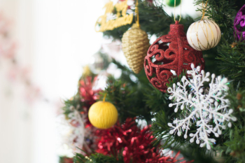 Close up of christmas tree with decorate Close up of christmas tree with decorate