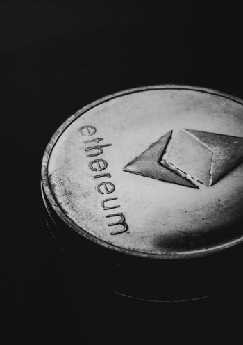 Close-Up of Ethereum Cryptocurrency Coin Close-Up of Ethereum Cryptocurrency Coin