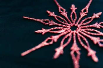 Close-up of the Christmas brocade decoration Close-up of the Christmas brocade decoration