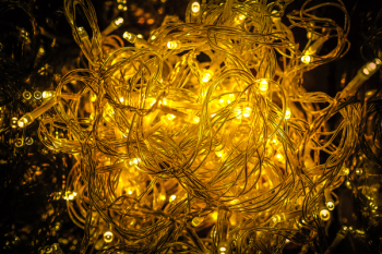 Close-up of Yellow Christmas Lights Close-up of Yellow Christmas Lights
