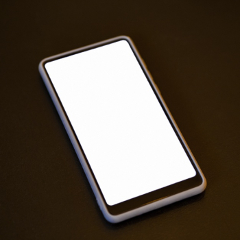 Close-up phone with white screen mock-up Free Photo