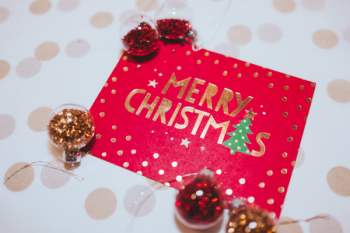Close-up Photo of Christmas Card Close-up Photo of Christmas Card