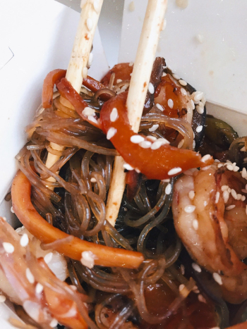 Close-Up Photo of Japchae