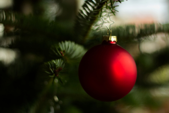 Close-UP Photo Of Red Christmas Ball Close-UP Photo Of Red Christmas Ball